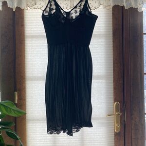 Sexy Vintage Black Lace Nightgown Lingerie